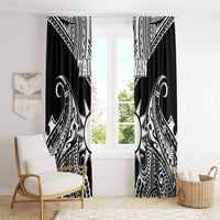 Taiwan Window Curtain Austronesian Tribal Tattoo Black LT05 - Polynesian Pride