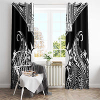 Taiwan Window Curtain Austronesian Tribal Tattoo Black LT05 - Polynesian Pride