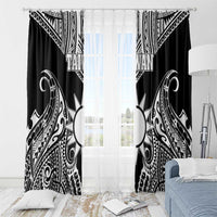 Taiwan Window Curtain Austronesian Tribal Tattoo Black LT05 - Polynesian Pride
