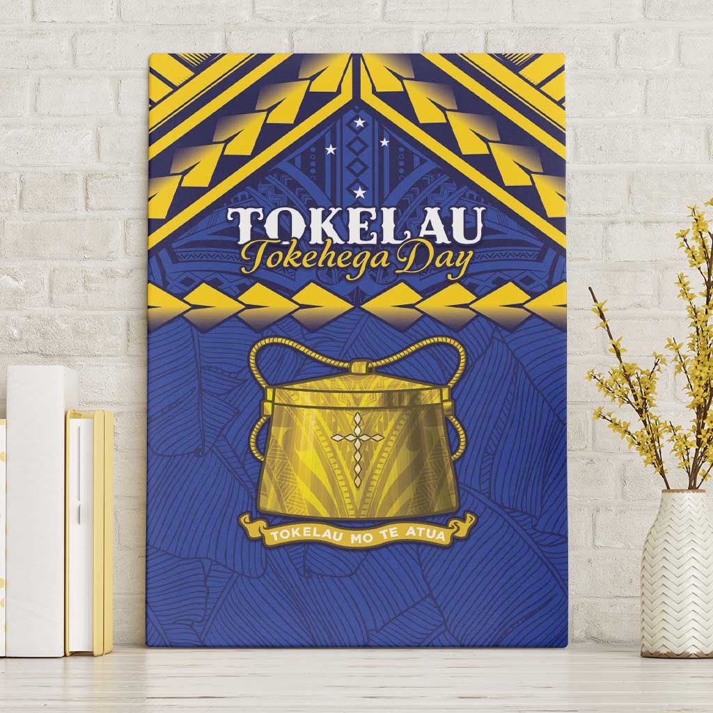 Tokelau Happy Tokehega Day Canvas Wall Art Polynesian Tribal Tattoo LT05 Without Frame Blue - Polynesian Pride