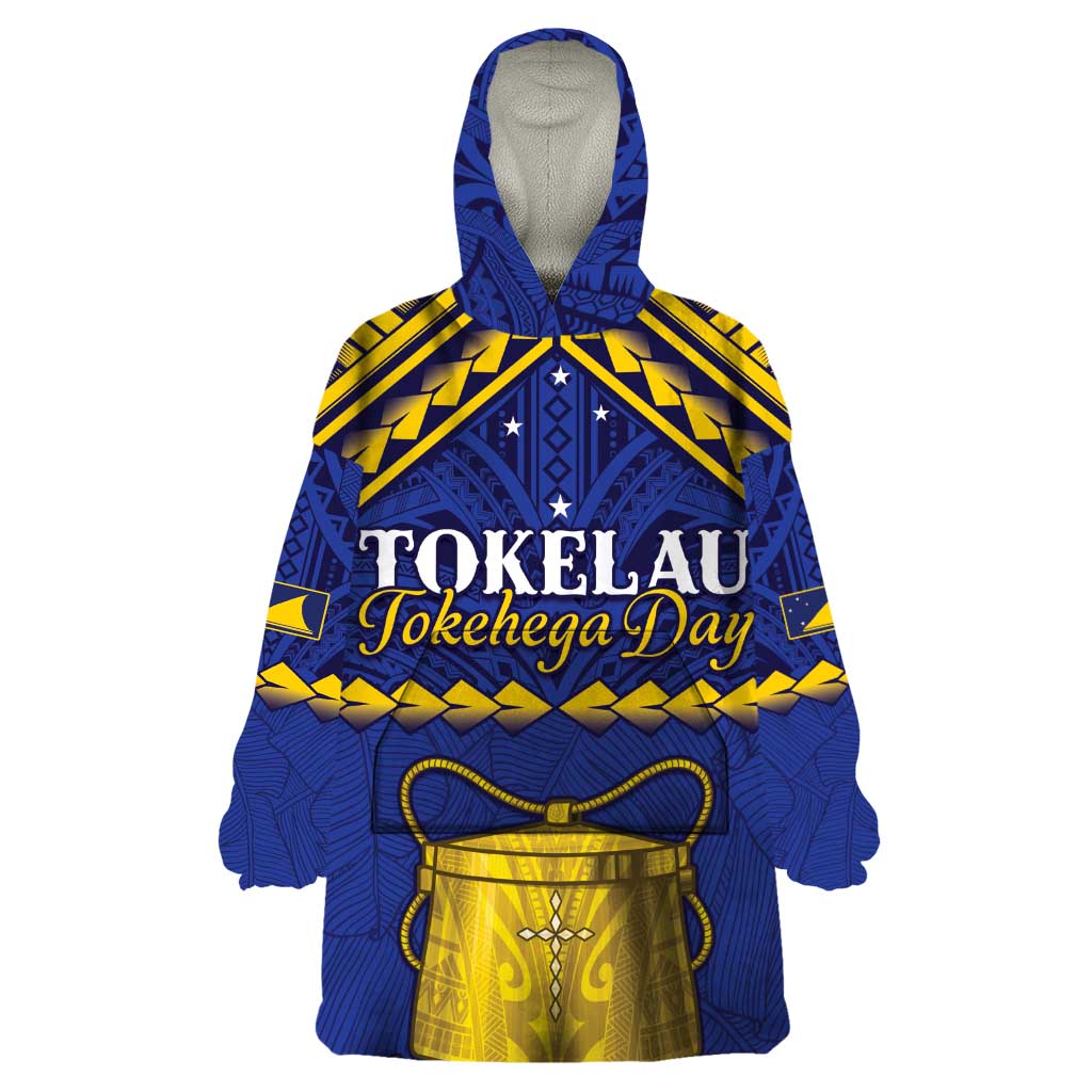 Personalised Tokelau Happy Tokehega Day Wearable Blanket Hoodie Polynesian Tribal Tattoo