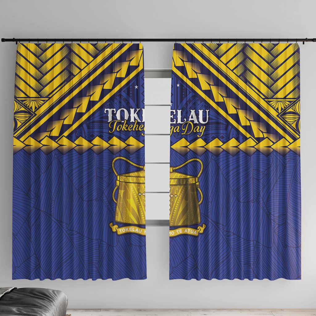 Tokelau Happy Tokehega Day Window Curtain Polynesian Tribal Tattoo