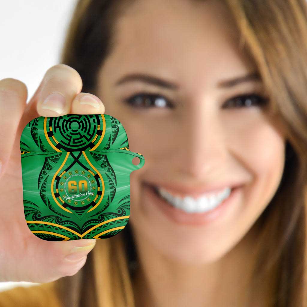 Cook Islands Constitution Day AirPods Case 60th Anniversary LT05 Green - Polynesian Pride