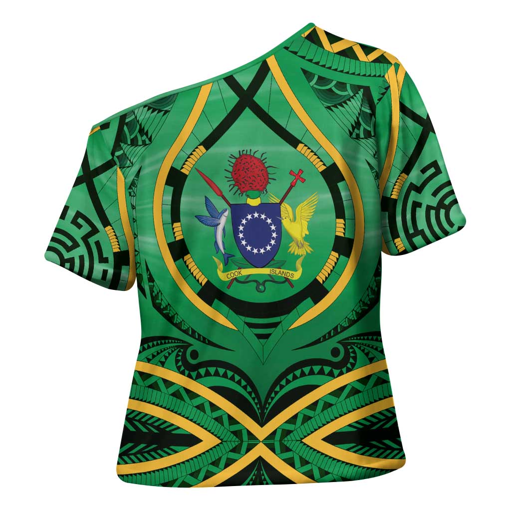 Cook Islands Constitution Day Cross Shoulder Shirt 60th Anniversary LT05 - Polynesian Pride