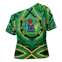 Cook Islands Constitution Day Cross Shoulder Shirt 60th Anniversary LT05 - Polynesian Pride