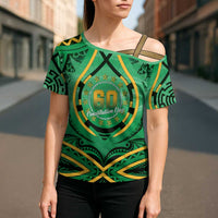 Cook Islands Constitution Day Cross Shoulder Shirt 60th Anniversary LT05 - Polynesian Pride