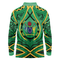 Cook Islands Constitution Day Long Sleeve Polo Shirt 60th Anniversary LT05 - Polynesian Pride