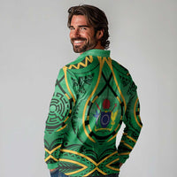 Cook Islands Constitution Day Long Sleeve Polo Shirt 60th Anniversary LT05 - Polynesian Pride
