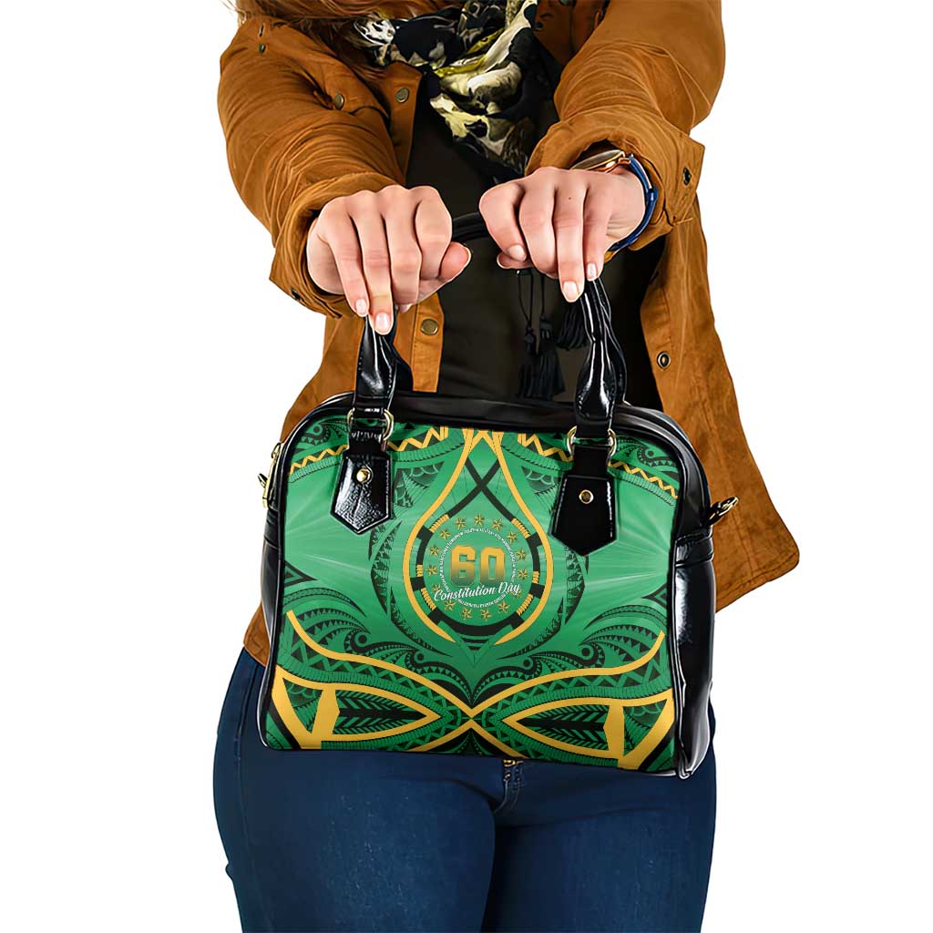 Cook Islands Constitution Day Shoulder Handbag 60th Anniversary LT05 One Size Green - Polynesian Pride