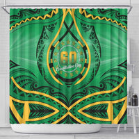 Cook Islands Constitution Day Shower Curtain 60th Anniversary LT05 - Polynesian Pride