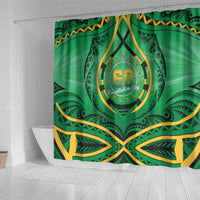 Cook Islands Constitution Day Shower Curtain 60th Anniversary LT05 - Polynesian Pride