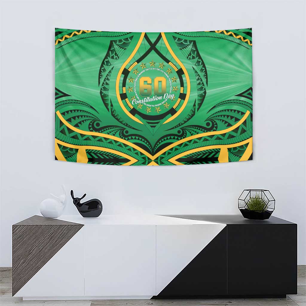 Cook Islands Constitution Day Tapestry 60th Anniversary LT05 - Polynesian Pride
