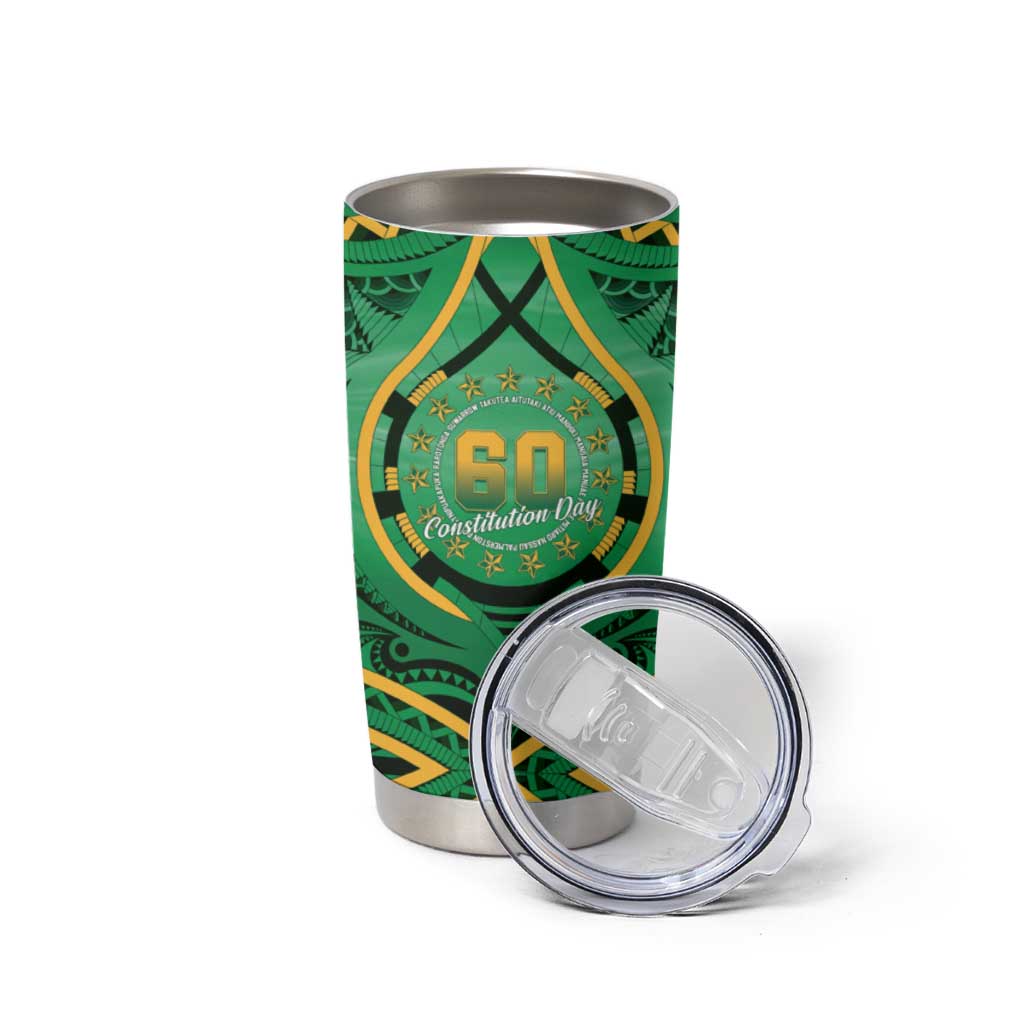 Cook Islands Constitution Day Tumbler Cup 60th Anniversary LT05 - Polynesian Pride