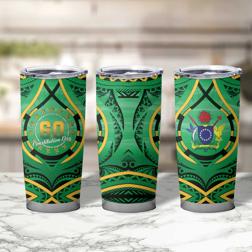 Cook Islands Constitution Day Tumbler Cup 60th Anniversary LT05 - Polynesian Pride
