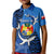 Personalized Tonga Vavau Kid Polo Shirt Humpback Whale Coat Of Arms With Ngatu Pattern LT05 Kid Blue - Polynesian Pride