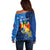 Personalized Tonga Vavau Off Shoulder Sweater Humpback Whale Coat Of Arms With Ngatu Pattern LT05 - Polynesian Pride