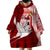 Personalized Tonga Niuas Wearable Blanket Hoodie White Tailed Tropicbird With Ngatu Pattern LT05 - Polynesian Pride