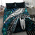 New Zealand Aotearoa Bedding Set Maori Hei Rehua Paua Shell Glitter Green