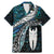 New Zealand Aotearoa Family Matching Mermaid Dress and Hawaiian Shirt Maori Hei Rehua Paua Shell Glitter Green