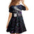 New Zealand Aotearoa Family Matching Mermaid Dress and Hawaiian Shirt Maori Hei Rehua Paua Shell Glitter Purple