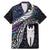 New Zealand Aotearoa Family Matching Mermaid Dress and Hawaiian Shirt Maori Hei Rehua Paua Shell Glitter Purple