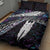 New Zealand Aotearoa Quilt Bed Set Maori Hei Rehua Paua Shell Glitter Purple