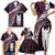 New Zealand Aotearoa Family Matching Short Sleeve Bodycon Dress and Hawaiian Shirt Maori Hei Rehua Paua Shell Glitter Pink