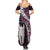 New Zealand Aotearoa Family Matching Summer Maxi Dress and Hawaiian Shirt Maori Hei Rehua Paua Shell Glitter Pink