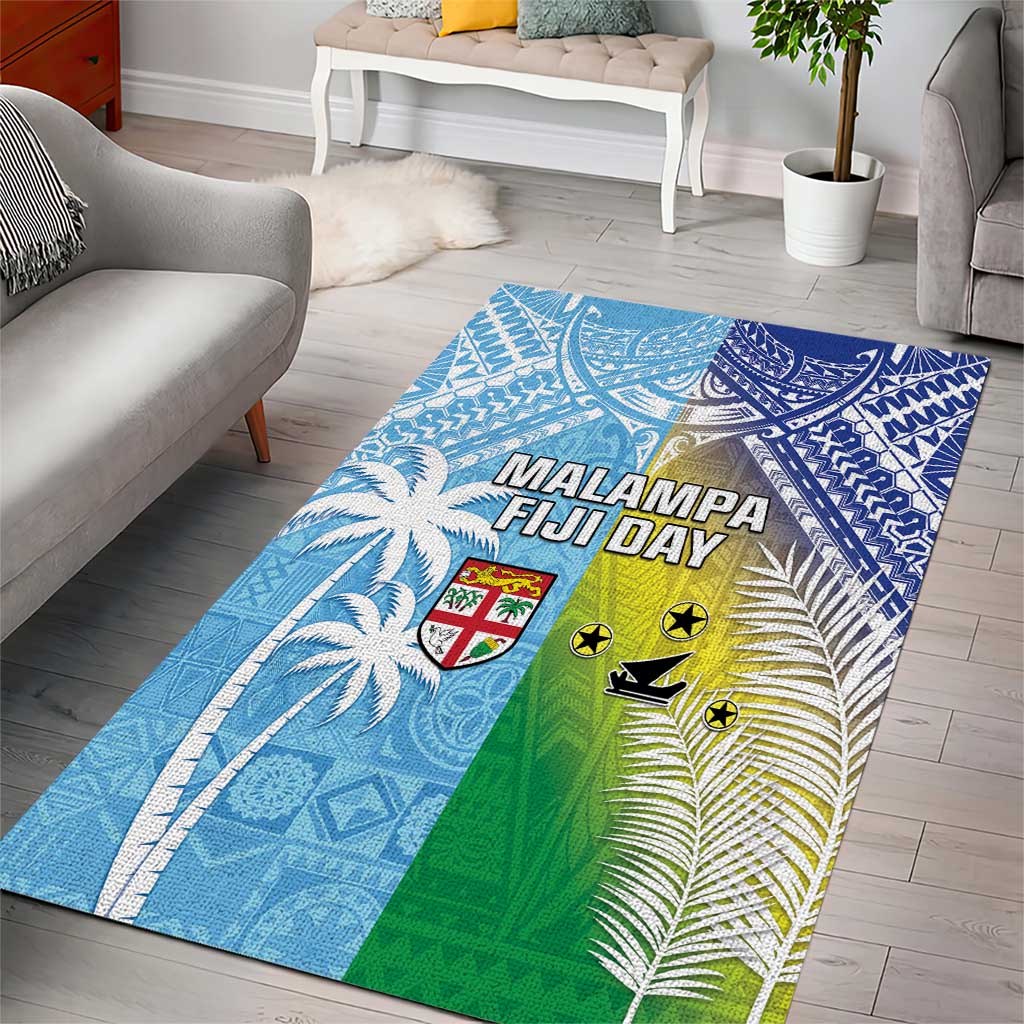 Happy Malampa Fiji Day Area Rug Half Mix Style LT05 - Polynesian Pride