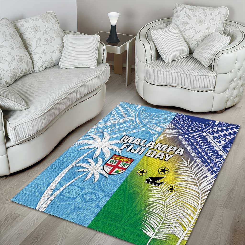 Happy Malampa Fiji Day Area Rug Half Mix Style LT05 - Polynesian Pride