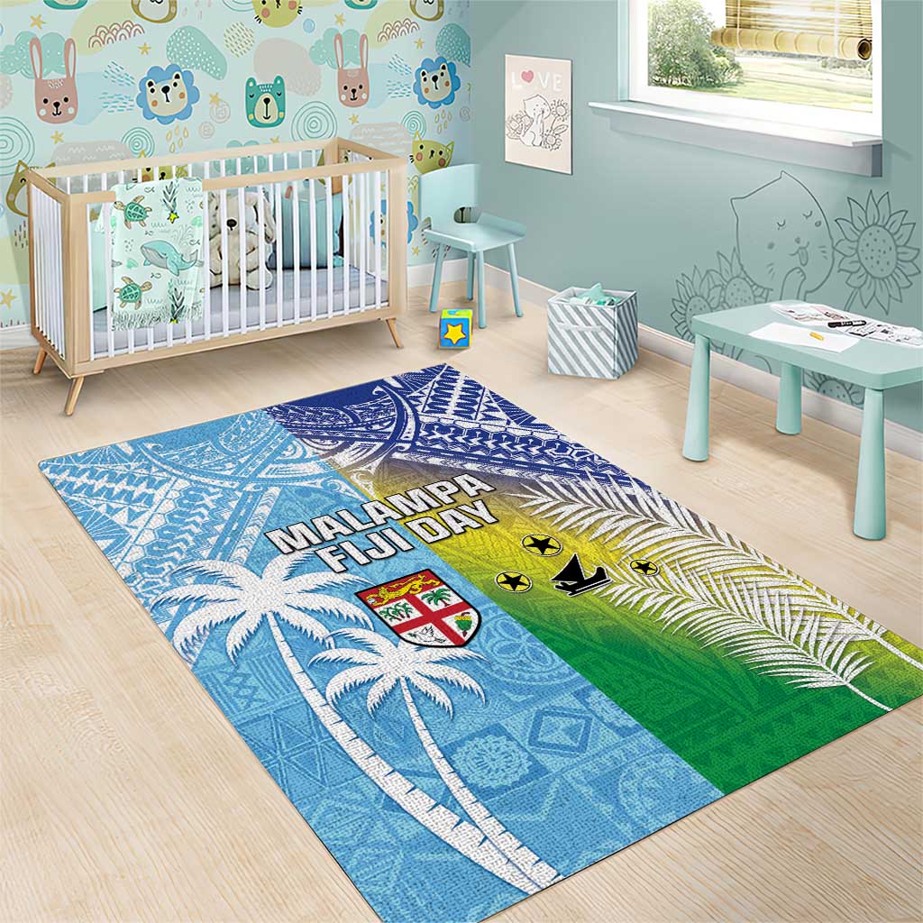 Happy Malampa Fiji Day Area Rug Half Mix Style LT05 - Polynesian Pride