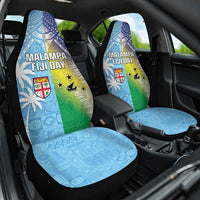 Happy Malampa Fiji Day Car Seat Cover Half Mix Style LT05 One Size Blue - Polynesian Pride