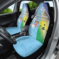Happy Malampa Fiji Day Car Seat Cover Half Mix Style LT05 - Polynesian Pride