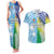 Personalised Happy Malampa Fiji Day Couples Matching Tank Maxi Dress and Hawaiian Shirt Half Mix Style