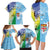 Personalised Happy Malampa Fiji Day Family Matching Long Sleeve Bodycon Dress and Hawaiian Shirt Half Mix Style