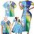 Personalised Happy Malampa Fiji Day Family Matching Short Sleeve Bodycon Dress and Hawaiian Shirt Half Mix Style