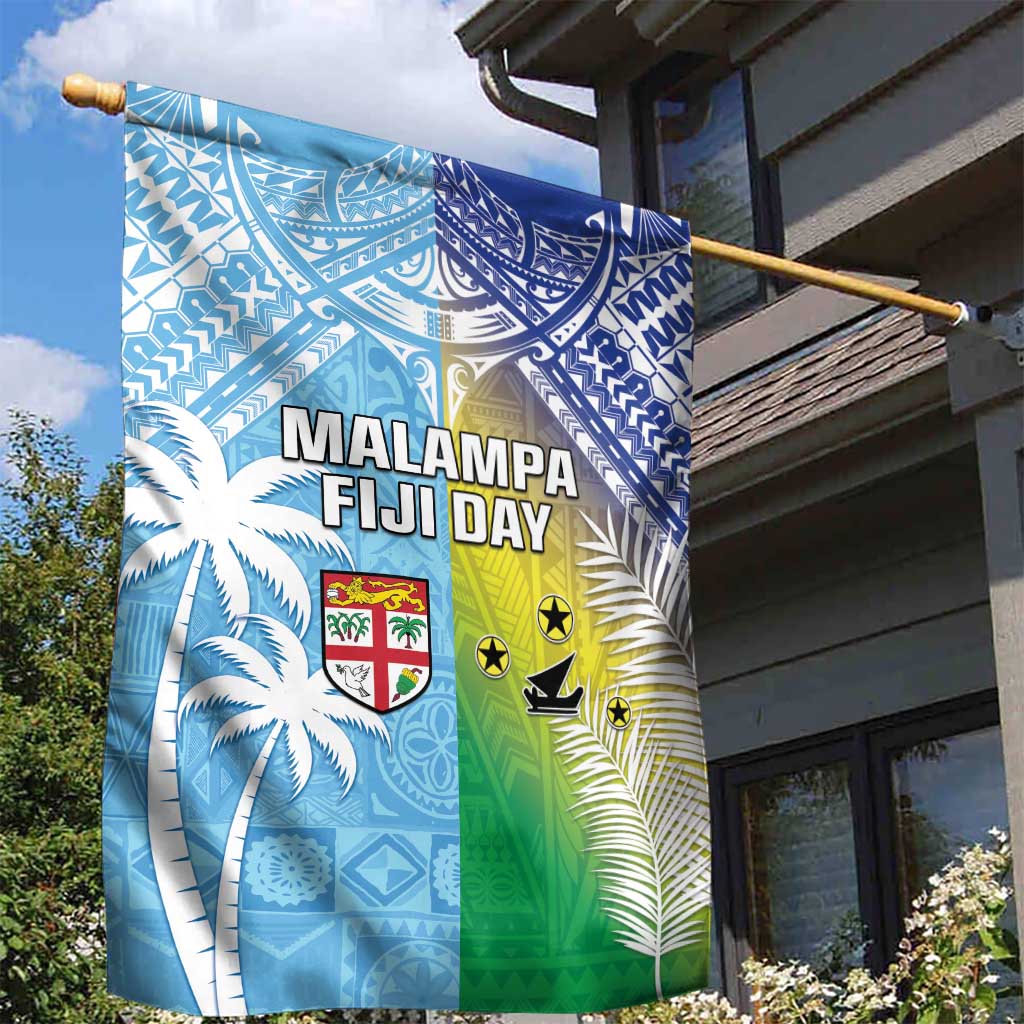 Happy Malampa Fiji Day Garden Flag Half Mix Style LT05 - Polynesian Pride
