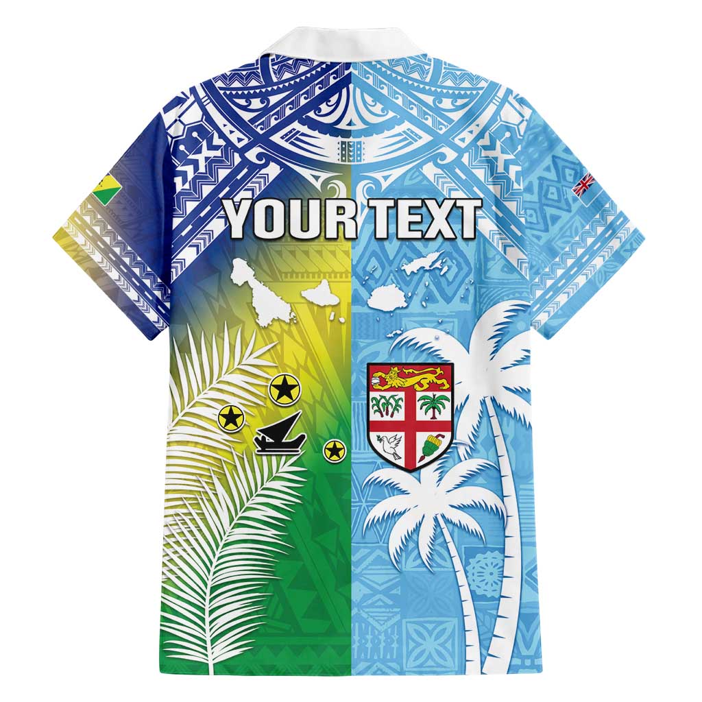 Personalised Happy Malampa Fiji Day Hawaiian Shirt Half Mix Style LT05 - Polynesian Pride