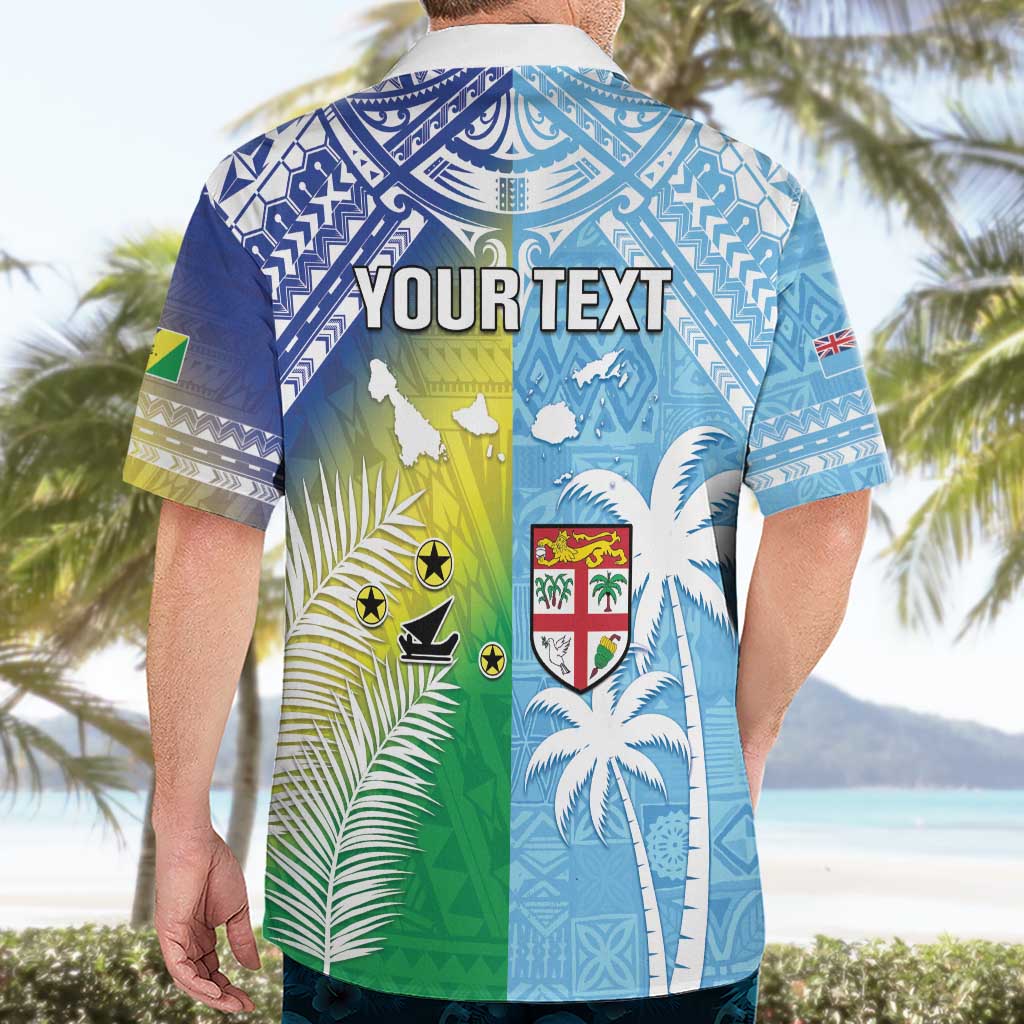 Personalised Happy Malampa Fiji Day Hawaiian Shirt Half Mix Style LT05 - Polynesian Pride
