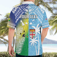 Personalised Happy Malampa Fiji Day Hawaiian Shirt Half Mix Style LT05 - Polynesian Pride