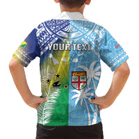 Personalised Happy Malampa Fiji Day Hawaiian Shirt Half Mix Style LT05 - Polynesian Pride