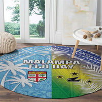 Happy Malampa Fiji Day Round Carpet Half Mix Style LT05 - Polynesian Pride