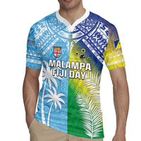 Personalised Happy Malampa Fiji Day Rugby Jersey Half Mix Style LT05 - Polynesian Pride