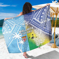 Happy Malampa Fiji Day Sarong Half Mix Style LT05 One Size 44 x 66 inches Blue - Polynesian Pride