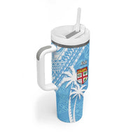 Happy Malampa Fiji Day Tumbler With Handle Half Mix Style LT05 - Polynesian Pride