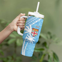 Happy Malampa Fiji Day Tumbler With Handle Half Mix Style LT05 - Polynesian Pride