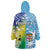 Personalised Happy Malampa Fiji Day Wearable Blanket Hoodie Half Mix Style