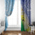 Happy Malampa Fiji Day Window Curtain Half Mix Style