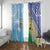 Happy Malampa Fiji Day Window Curtain Half Mix Style