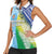 Personalised Happy Malampa Fiji Day Women Sleeveless Polo Shirt Half Mix Style